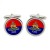 103rd Regiment, Royal Artillery, British Army ER Cufflinks in Chrome Box