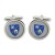 212 Field Hospital, British Army Cufflinks in Chrome Box