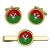 4 Regiment Army Air Corps, British Army ER Cufflinks and Tie Clip Set