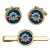 Bedfordshire Regiment, British Army Cufflinks and Tie Clip Set