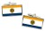 San Jose CA (USA) Flag Cufflinks in Chrome Box