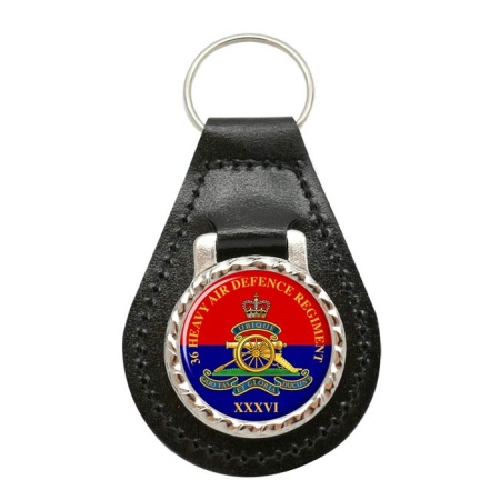 36 Regiment, Royal Artillery, British Army ER Leather Key Fob