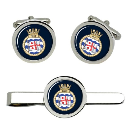 Flag Officer Sea Training, Royal Navy Cufflink and Tie Clip Set