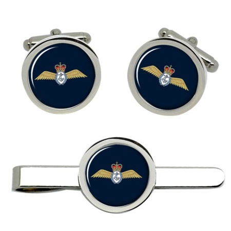 Fleet Air Arm Wings ER, Royal Navy Cufflink and Tie Clip Set