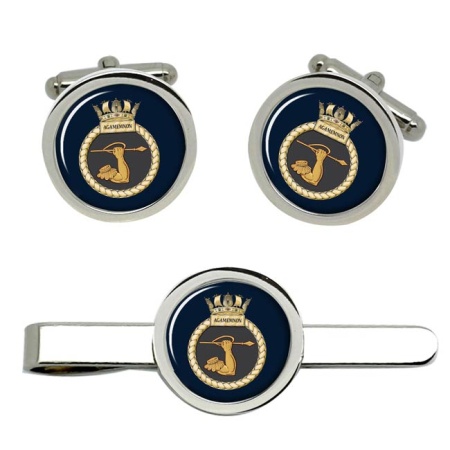 HMS Agamemnon, Royal Navy Cufflink and Tie Clip Set