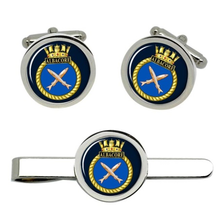 HMS Albacore, Royal Navy Cufflink and Tie Clip Set