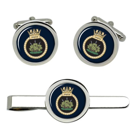 HMS Ambush, Royal Navy Cufflink and Tie Clip Set