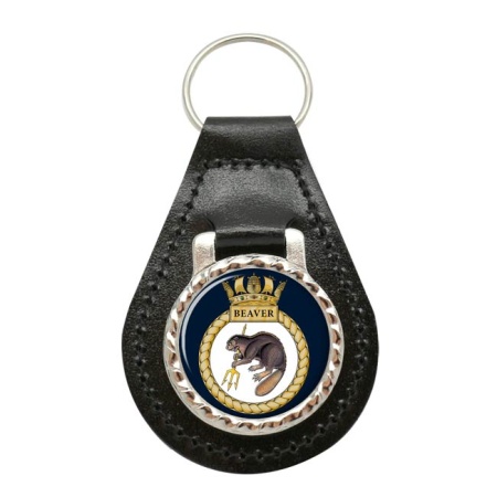 HMS Beaver, Royal Navy Leather Key Fob