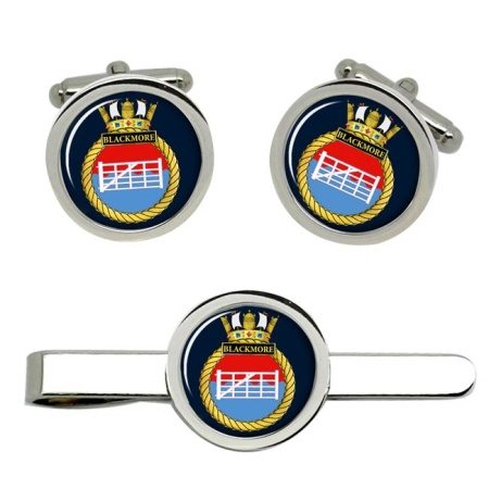 HMS Blackmore, Royal Navy Cufflink and Tie Clip Set