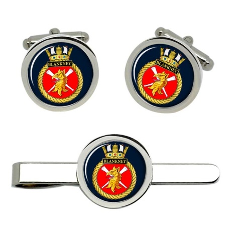 HMS Blankney, Royal Navy Cufflink and Tie Clip Set