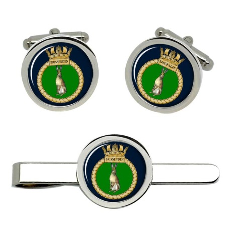 HMS Brissenden, Royal Navy Cufflink and Tie Clip Set