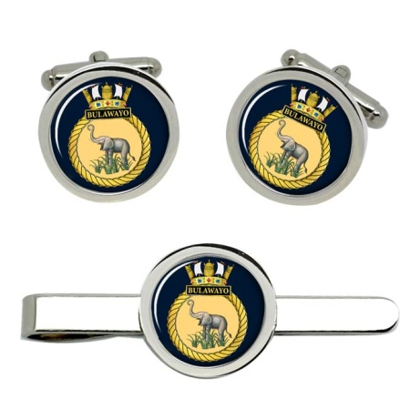 HMS Bullawayo, Royal Navy Cufflink and Tie Clip Set