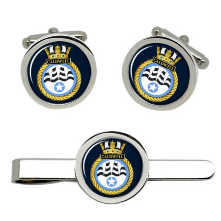 HMS Caldwell, Royal Navy Cufflink and Tie Clip Set