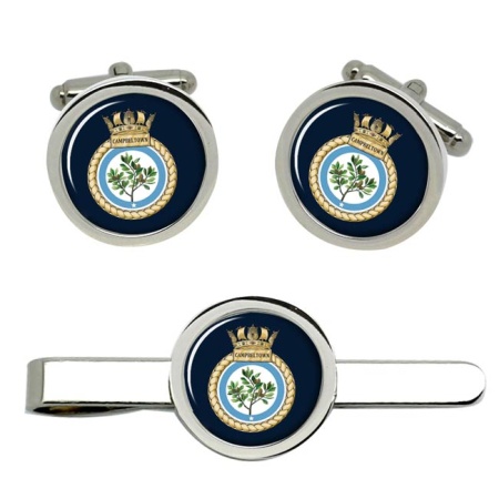 HMS Campbeltown, Royal Navy Cufflink and Tie Clip Set