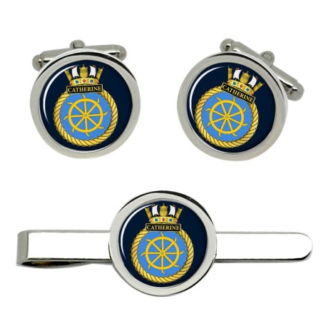 HMS Catherine, Royal Navy Cufflink and Tie Clip Set