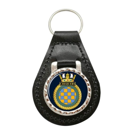 HMS Chequers, Royal Navy Leather Key Fob