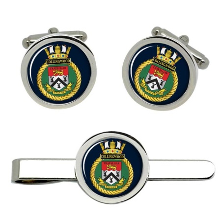 HMS Collingwood (Ship), Royal Navy Cufflink and Tie Clip Set