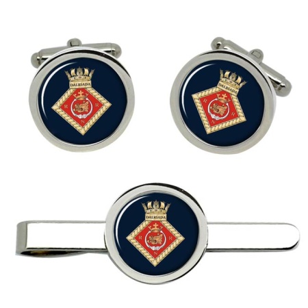 HMS Dalriada, Royal Navy Cufflink and Tie Clip Set