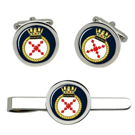 HMS Dalrymple, Royal Navy Cufflink and Tie Clip Set