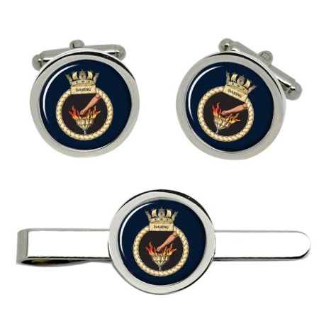 HMS Daring, Royal Navy Cufflink and Tie Clip Set