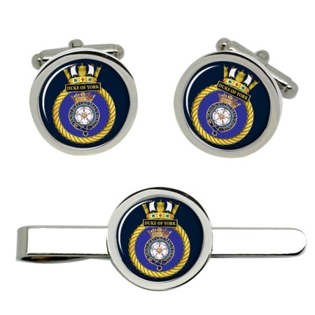 HMS Duke of York, Royal Navy Cufflink and Tie Clip Set