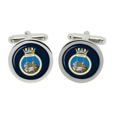 HMS Dumbarton Castle, Royal Navy Cufflinks in Box