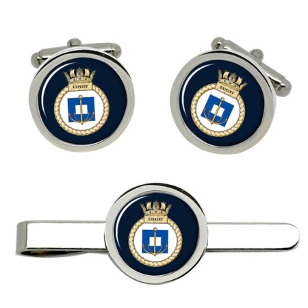 HMS Exploit, Royal Navy Cufflink and Tie Clip Set