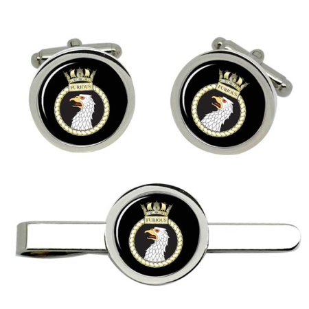 HMS Furious, Royal Navy Cufflink and Tie Clip Set