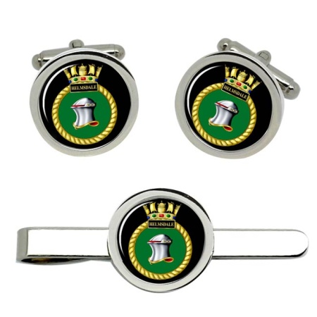 HMS Helmsdale, Royal Navy Cufflink and Tie Clip Set