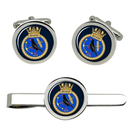 HMS Hood, Royal Navy Cufflink and Tie Clip Set