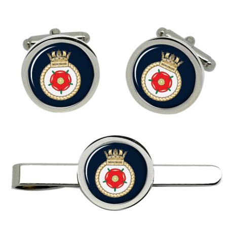 HMS Montrose, Royal Navy Cufflink and Tie Clip Set