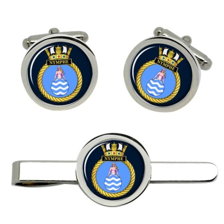 HMS Nymphe, Royal Navy Cufflink and Tie Clip Set