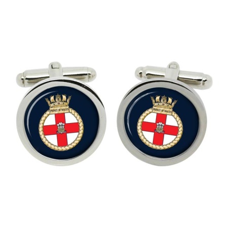 HMS Prince of Wales, Royal Navy Cufflinks in Box