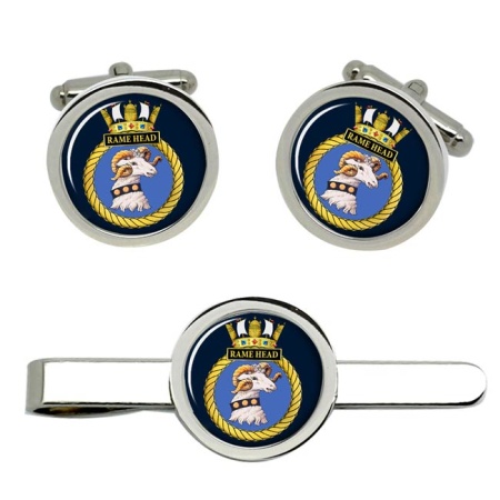 HMS Rame Head, Royal Navy Cufflink and Tie Clip Set