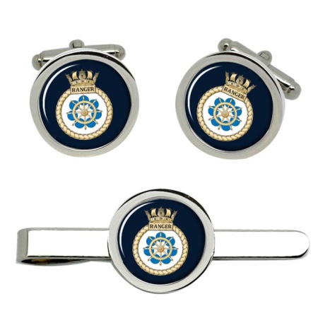 HMS Ranger, Royal Navy Cufflink and Tie Clip Set