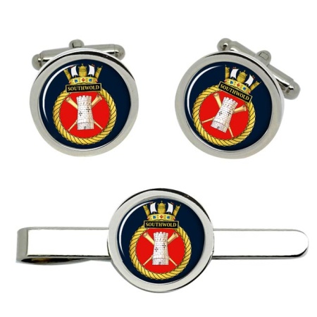 HMS Southwold, Royal Navy Cufflink and Tie Clip Set