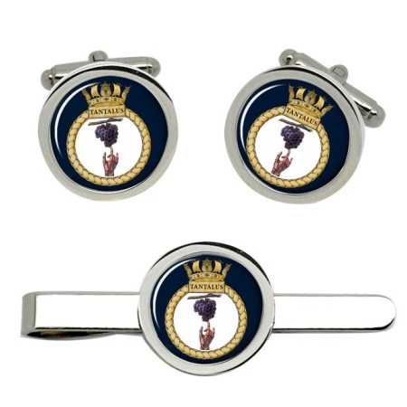 HMS Tantalus, Royal Navy Cufflink and Tie Clip Set