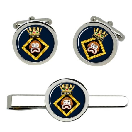 HMS Terror, Royal Navy Cufflink and Tie Clip Set