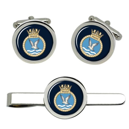 HMS Tireless, Royal Navy Cufflink and Tie Clip Set