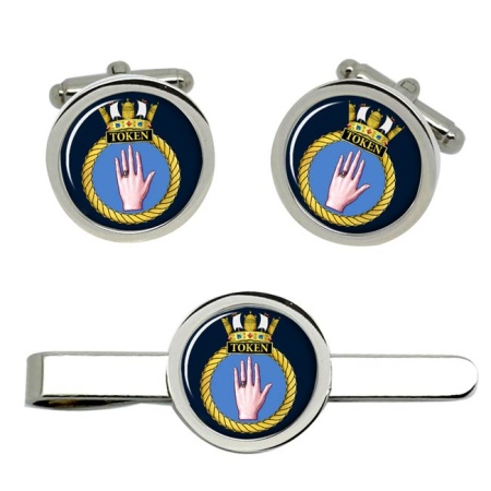 HMS Token, Royal Navy Cufflink and Tie Clip Set