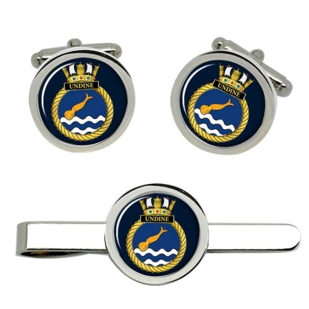 HMS Undine, Royal Navy Cufflink and Tie Clip Set