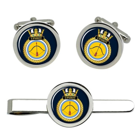 HMS Upshot, Royal Navy Cufflink and Tie Clip Set