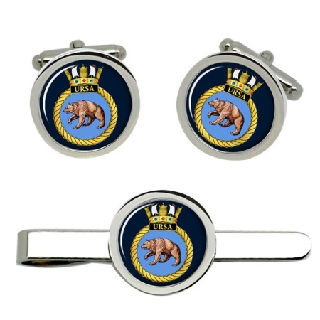 HMS Ursa, Royal Navy Cufflink and Tie Clip Set