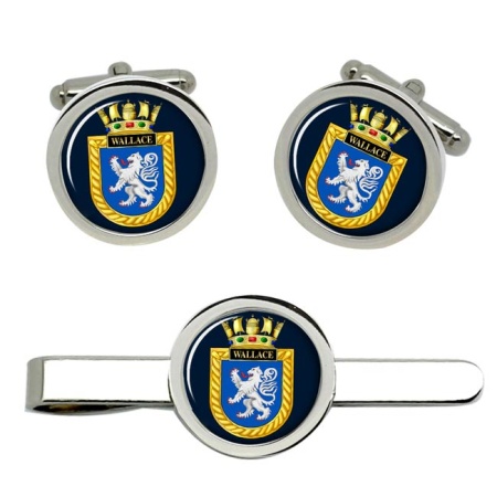 HMS Wallace, Royal Navy Cufflink and Tie Clip Set