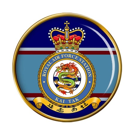 RAF Station Kai Tak Round Pin Badge