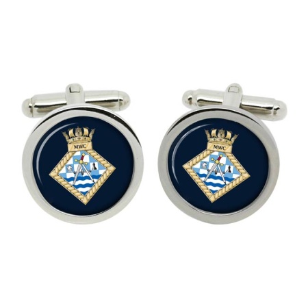 Maritime Warfare School, Royal Navy Cufflinks in Box