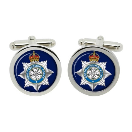 North Yorkshire Police CR Round Cufflinks