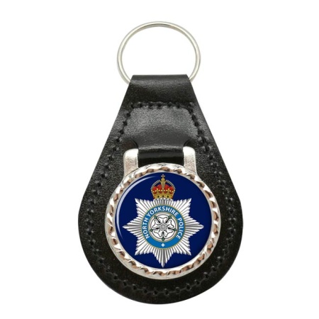 North Yorkshire Police CR Leather Key Fob