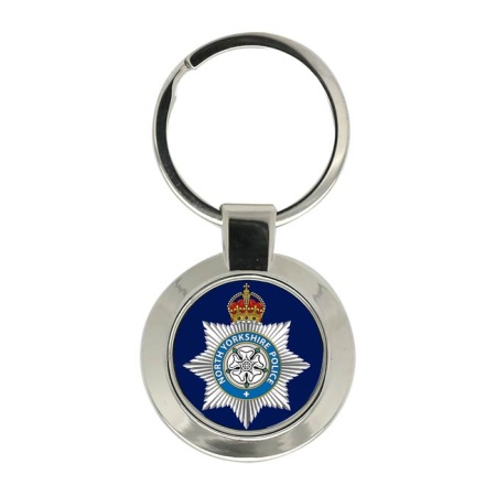 North Yorkshire Police CR Chrome Key Ring