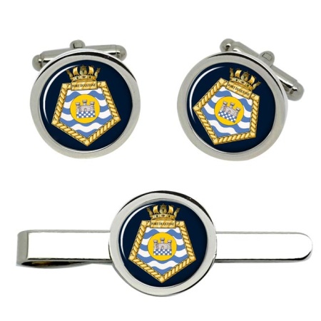 RFA Fort Duquiesne, Royal Navy Cufflink and Tie Clip Set